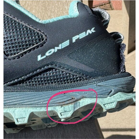 Altra Lone Peak 4.5 Women's Gray Teal Trail Hike Running Shoes Size 10 - Picture 14 of 15
